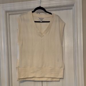 Athleta Women's Ivory V-Neck Sweater Vest